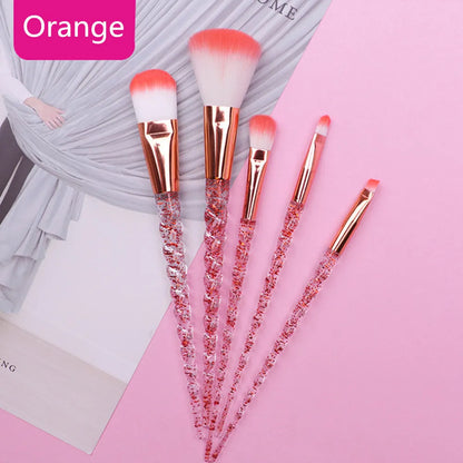 Unicorn Makeup Brushes Set - 10 Piece Glitter Foundation Powder Cosmetic Brush Set