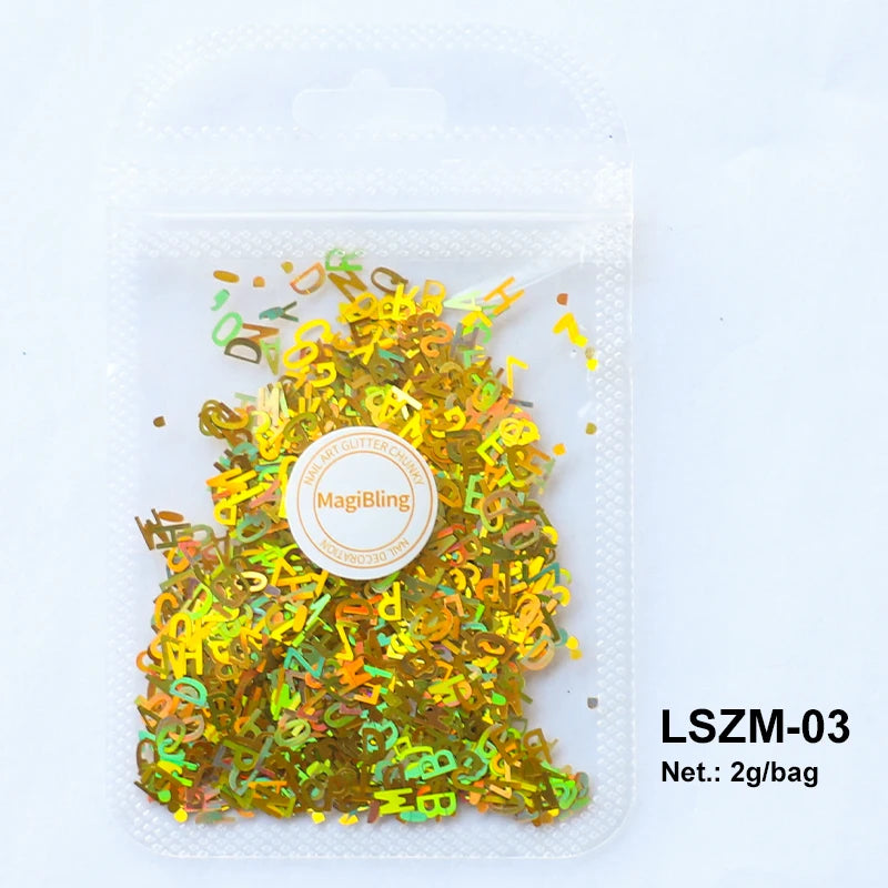 Holographic Nail Art Glitter - 2g Laser Star & Butterfly Sequins Flakes