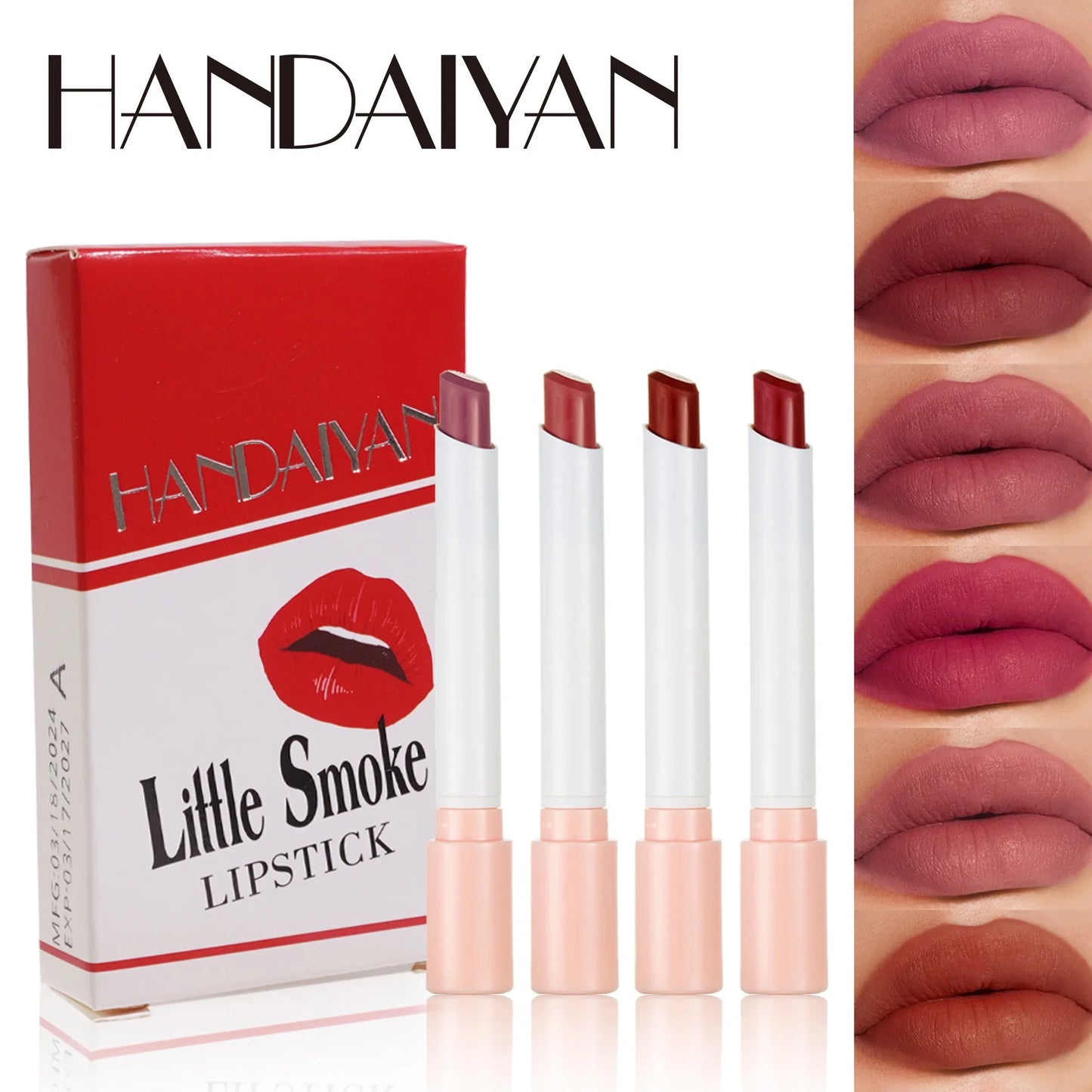 4 Piece Lasting Stick Waterproof Lip Set - Long-Lasting Matte Lipstick Gift Set