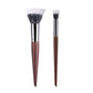 Professional Makeup Brushes - Natural Wood Goat Hair Powder Contour Stippling Blush Brush