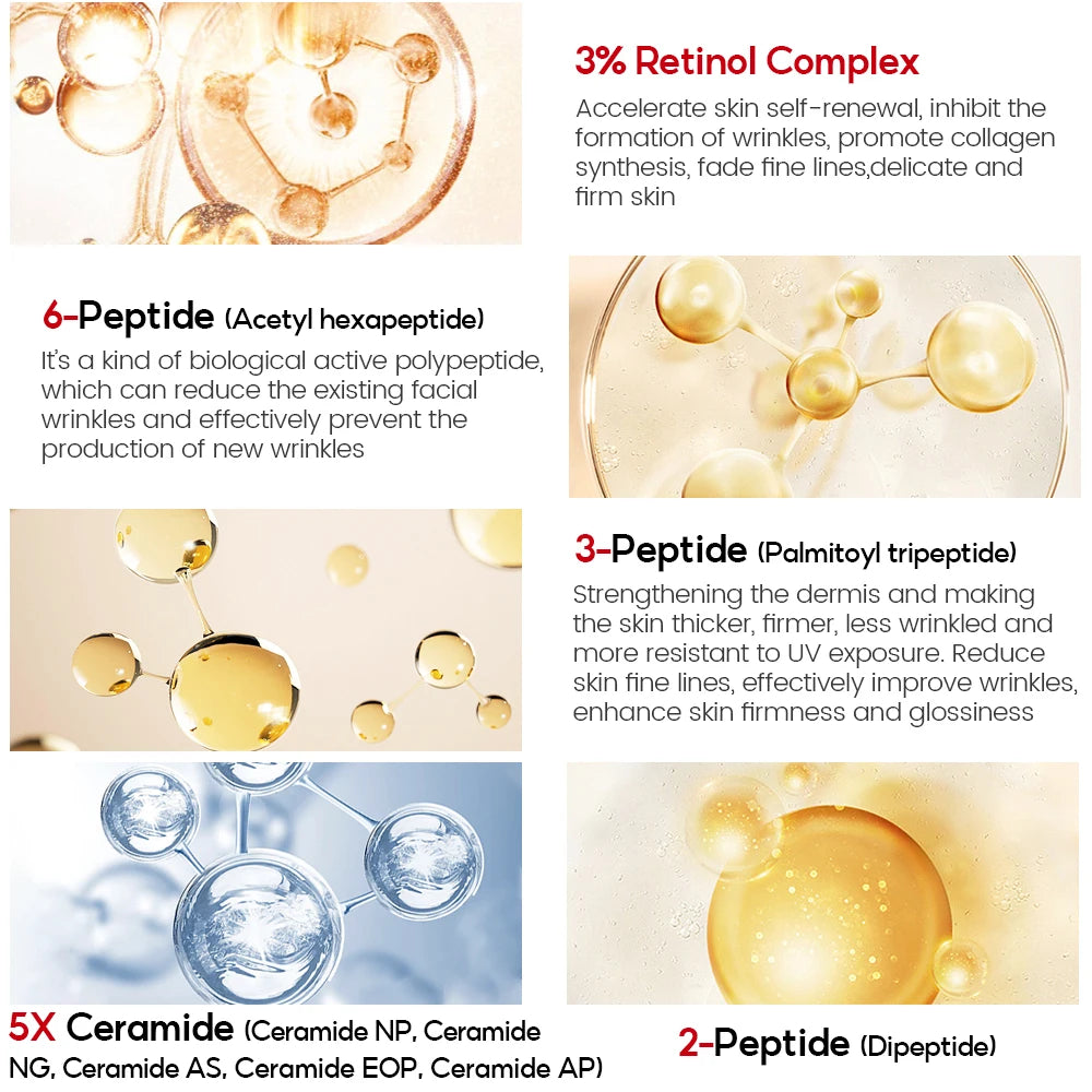 VIBRANT GLAMOUR Retinol Face Serum Pro - 3 Percent Retinol Complex Facial Skin Care 30ML