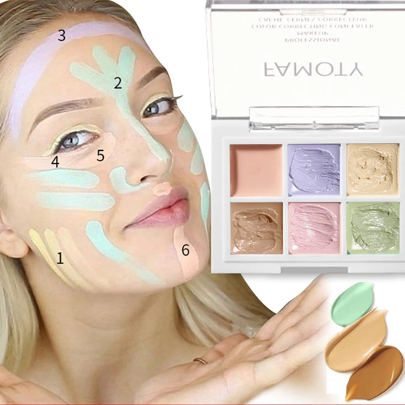 Moisturizing Multicolor Concealer Palette - Cover Dark Circles Acne Marks Full Coverage