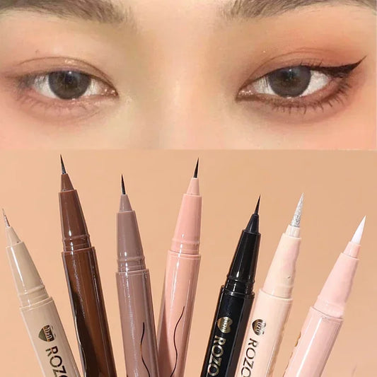 7 Colors Matte Glitter Eyeliner Pencil - Waterproof Diamond Champagne Gold Highlighter