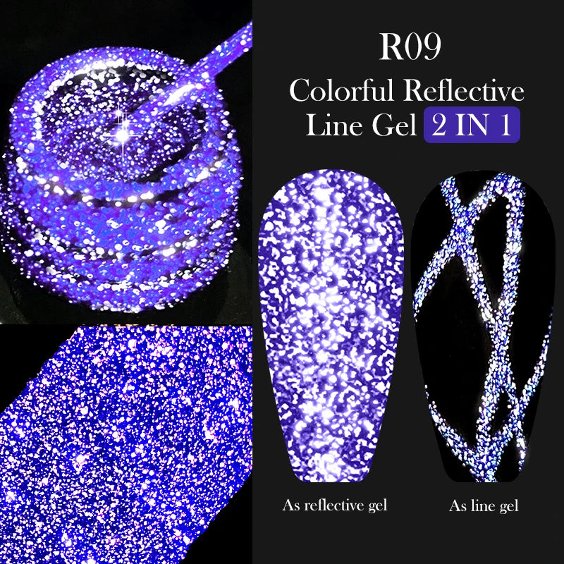 LILYCUTE 5ML Metallic Painting Liner Gel - Super Bright Gold Silver Mirror Drawing Gel