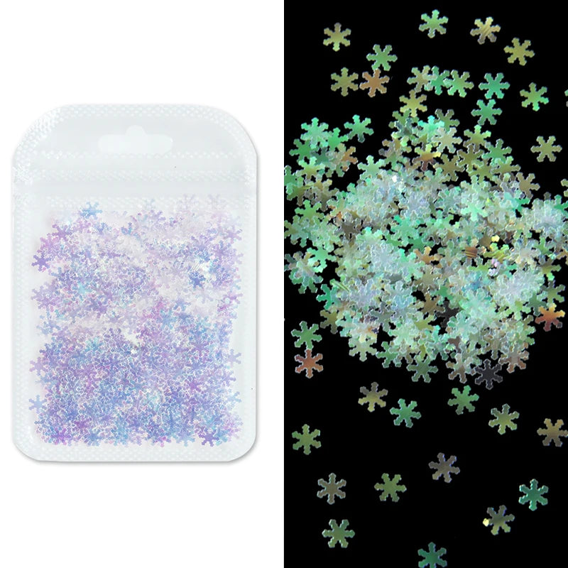 Holographic Nail Art Glitter - 2g Laser Star & Butterfly Sequins Flakes
