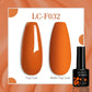 LILYCUTE 7ML Jelly Amber Gel Nail Polish - Semi Permanent UV Gel with Leopard Pattern Effect