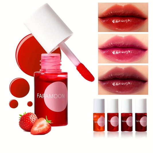 Fruity Lip Tint Water Gloss - Moisturizing Waterproof Liquid Lipstick High Pigment