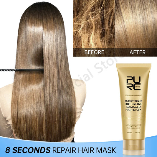 PURC 8-Second Hair Mask - Professional Keratin Treatment for Smoothing & Repair