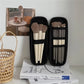 Waterproof Black Makeup Brush Case - Double Zipper Travel Holder