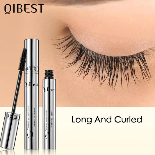 QIBEST Waterproof Mascara Black - 4D Eyelash Curling Thick Silk Fiber Volume
