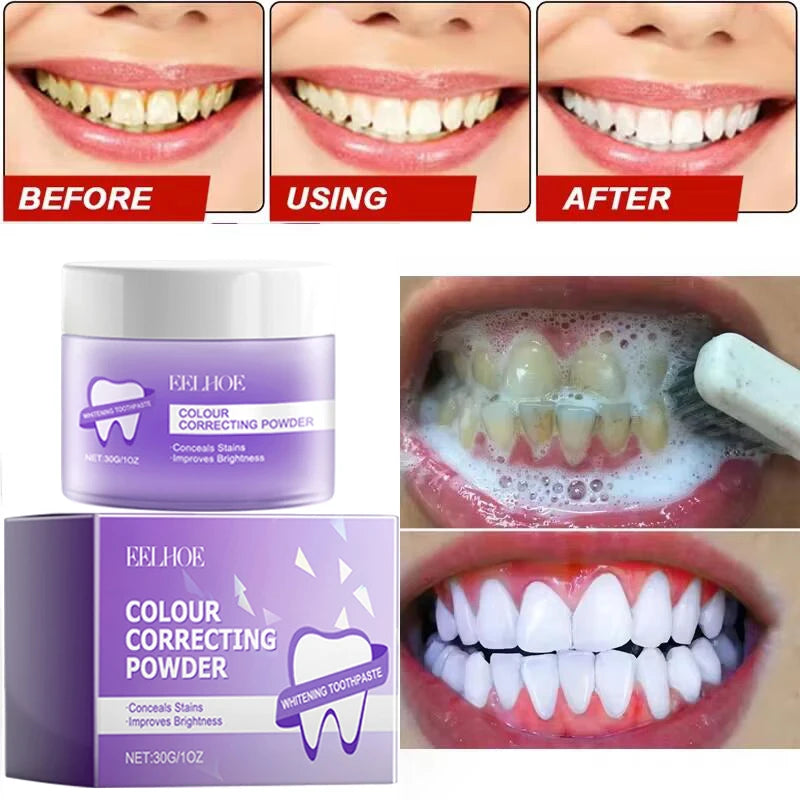5 Day Teeth Whitening Powder - Remove Plaque Stains and Freshen Breath with Herbal Formula