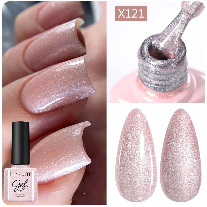 LILYCUTE 5ML Metallic Painting Liner Gel - Super Bright Gold Silver Mirror Drawing Gel