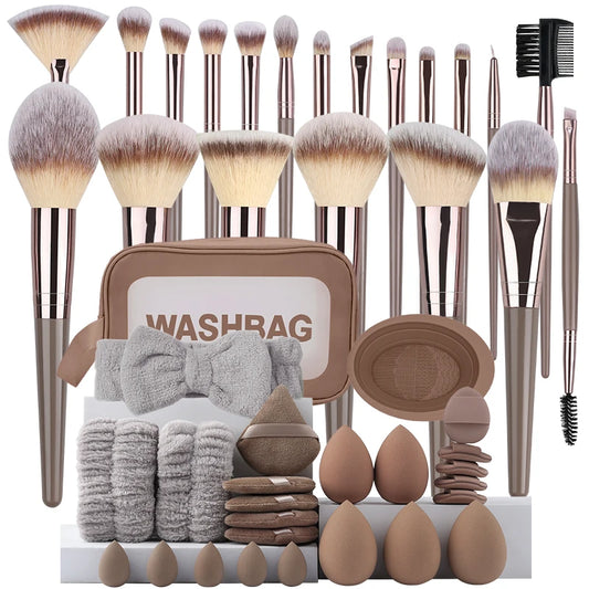 Professional 3 to 20 Piece Makeup Brushes Set - Soft Fluffy Foundation Eyeshadow Concealer Blending Set
