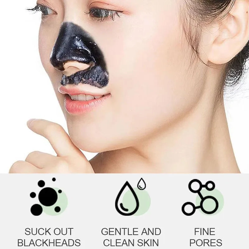 Bamboo Charcoal Blackhead Remover Mask - Pore Minimizing Peel-Off Treatment