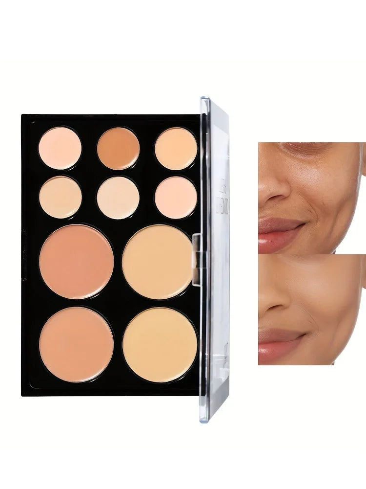 10 Colors Concealer Palette - Eye Repairing Base Matte Dark Circles Tattoo Contour