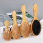 Bamboo Hair Brush with Air Cushion - Anti-Static Scalp Massage Comb to Reduce Hair Loss