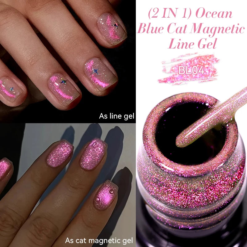 LILYCUTE 5ML Metallic Painting Liner Gel - Super Bright Gold Silver Mirror Drawing Gel
