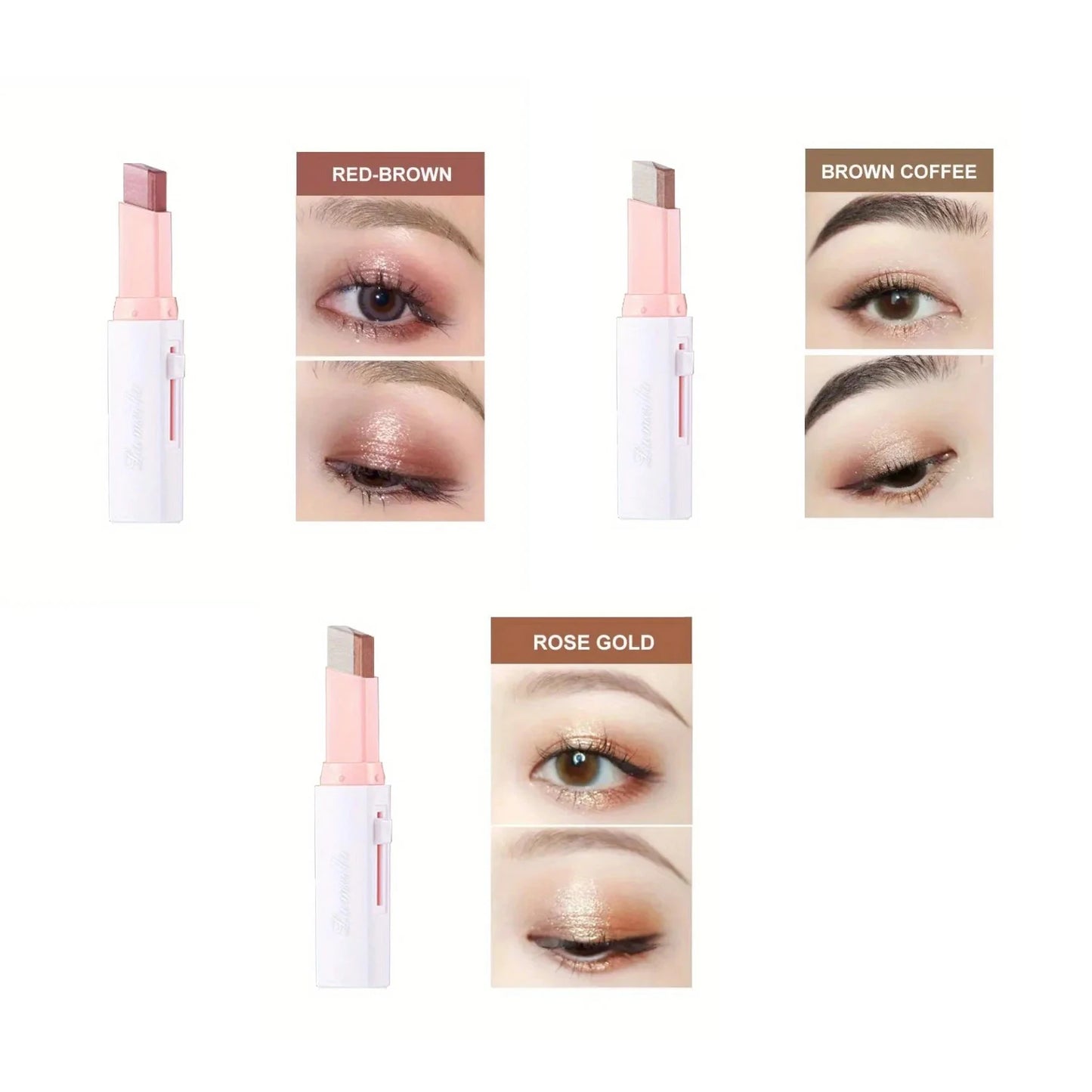 Two Color Gradient Eye Shadow Stick - Three Dimensional Natural Without Taking Off