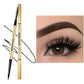 Waterproof Matte Eyebrow Pen - Double Head Lasting Brown Non-Smudged with Brush