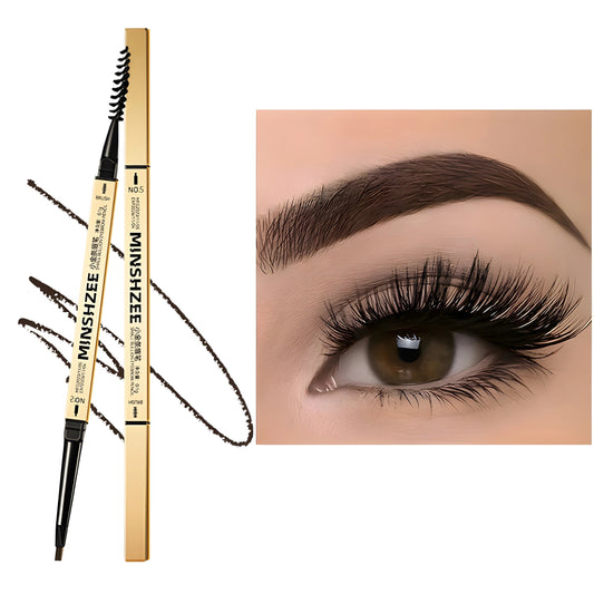 Waterproof Matte Eyebrow Pen - Double Head Lasting Brown Non-Smudged with Brush
