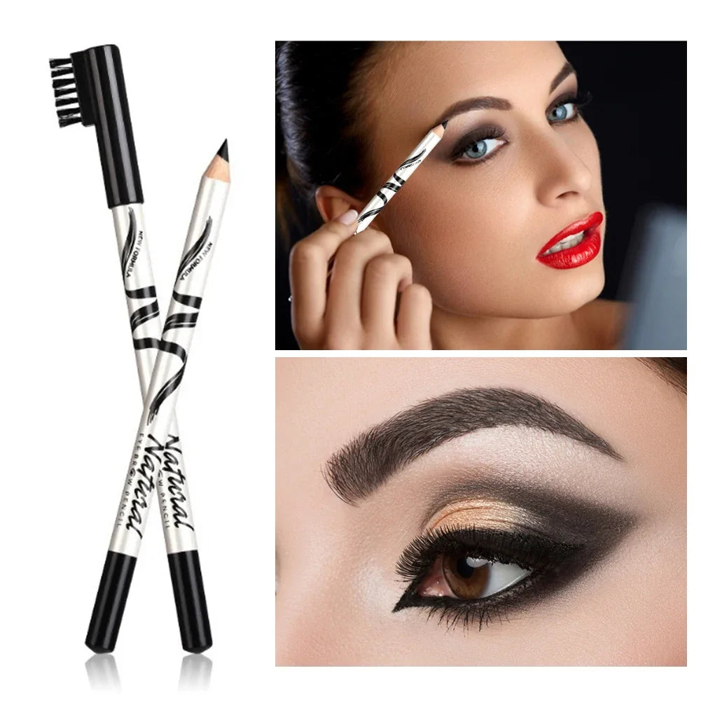 Eyebrow Pencil Waterproof - Eye Brow Eyeliner Pen Long-Lasting Brown