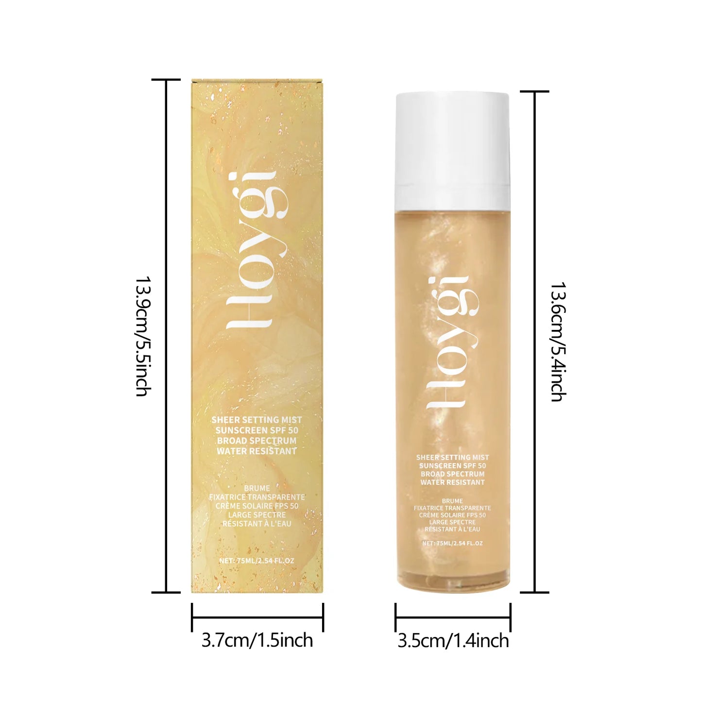 SPF 50 Plus Makeup Setting Spray - Oil Control Waterproof Sun Protection Face Mist