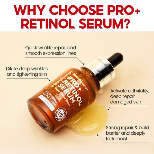 VIBRANT GLAMOUR Retinol Face Serum Pro - 3 Percent Retinol Complex Facial Skin Care 30ML