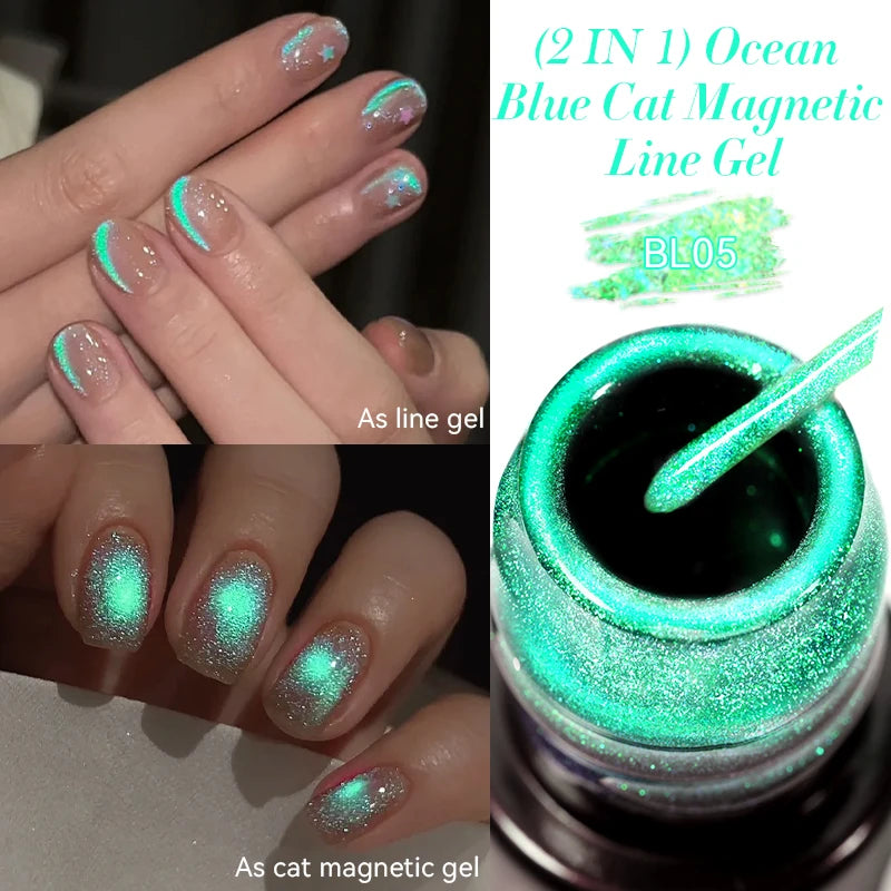 LILYCUTE 5ML Metallic Painting Liner Gel - Super Bright Gold Silver Mirror Drawing Gel