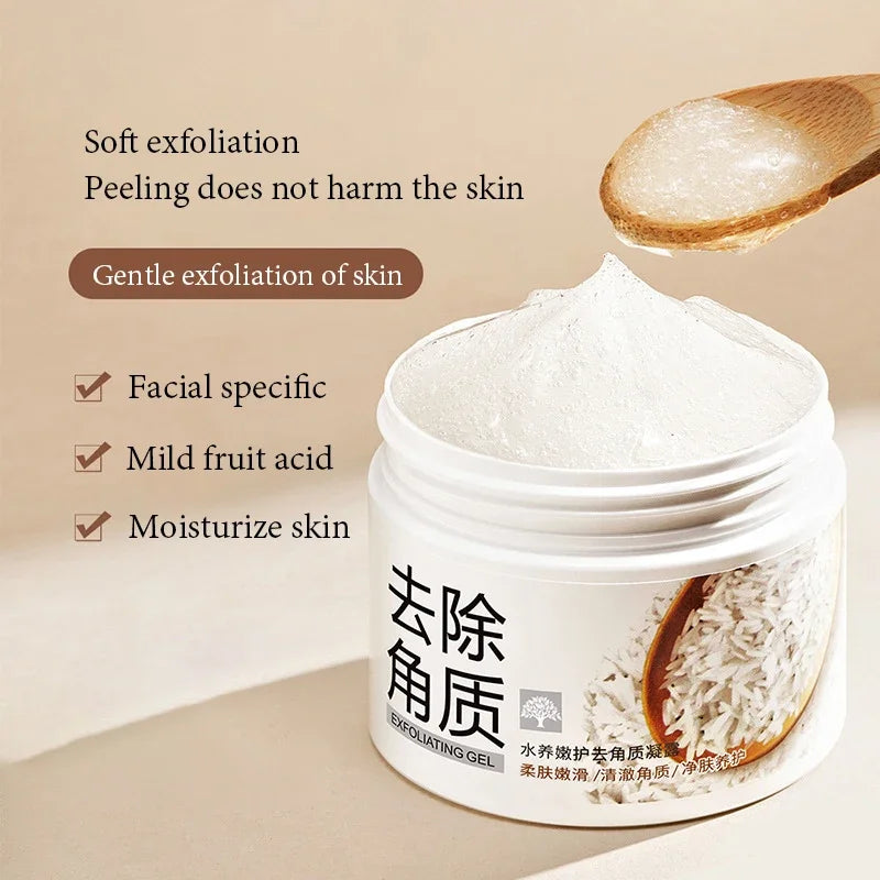 BIOAQUA White Rice Face Exfoliating Gel - Moisturizing Nourishing Facial Scrub 140g