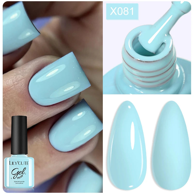 LILYCUTE 7ML Thermal Gel Nail Polish - Ultra-Thin Temperature Color Changing UV Gel