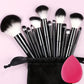13 Piece Makeup Brush Set - Soft Fluffy Eye Shadow Foundation Blush Highlighter Collection