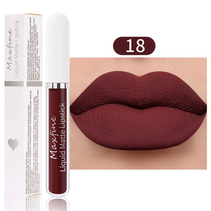 Matte Liquid Lipstick - Waterproof Velvet Lip Glaze Long-Lasting Moisturizing