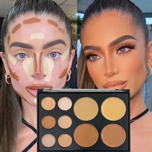 10 Colors Concealer Palette - Eye Repairing Base Matte Dark Circles Tattoo Contour