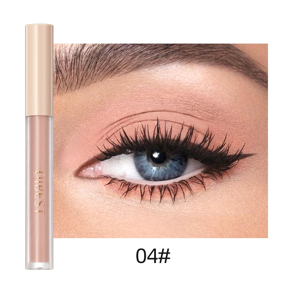 QIBEST 8 Color Matte Liquid Eyeshadow Stick - Waterproof Long-Lasting Metallic Pigment